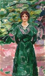 Edvard Munch  - Bilder Gemälde - Ingeborg in Green