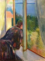 Edvard Munch  - Bilder Gemälde - Inger by the Window