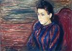 Edvard Munch  - Bilder Gemälde - Inger in Black and Violet