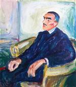 Edvard Munch  - Bilder Gemälde - Jappe Nilssen in a Wicker Chair