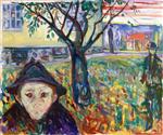 Edvard Munch  - Bilder Gemälde - Jealousy in the Garden