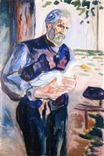 Edvard Munch  - Bilder Gemälde - Jensen with a Duck