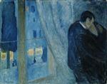 Edvard Munch  - Bilder Gemälde - Kiss by the Window