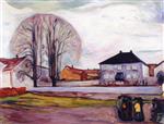 Edvard Munch  - Bilder Gemälde - Kiøsterudgärden in Åsgårdstrand
