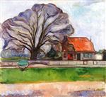 Edvard Munch  - Bilder Gemälde - Landscape by Travemünde