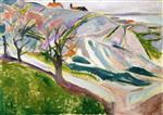 Edvard Munch  - Bilder Gemälde - Landscape from Kragerø