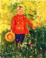 Edvard Munch  - Bilder Gemälde - Lothar Linde in Red Jacket