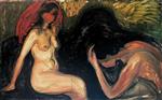 Edvard Munch  - Bilder Gemälde - Man and Woman