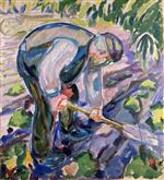 Edvard Munch  - Bilder Gemälde - Man Digging
