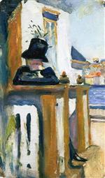 Edvard Munch  - Bilder Gemälde - Man on the Veranda