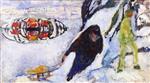 Edvard Munch  - Bilder Gemälde - Man with a Sledge