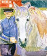 Edvard Munch  - Bilder Gemälde - Man with Horse