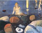 Edvard Munch  - Bilder Gemälde - Mermaid on the Shore