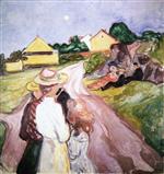 Edvard Munch  - Bilder Gemälde - Midsummer Night's Eve