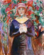 Edvard Munch  - Bilder Gemälde - Model in the Garden