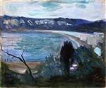 Edvard Munch  - Bilder Gemälde - Moonlight by the Mediterranean