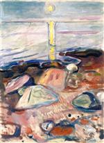 Edvard Munch  - Bilder Gemälde - Moonlight on the Beach