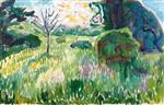 Edvard Munch  - Bilder Gemälde - Morning in the Garden