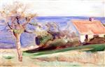 Edvard Munch  - Bilder Gemälde - Morton Dammen's House, near Asgardstrand