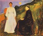 Edvard Munch  - Bilder Gemälde - Mother and Daughter
