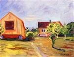 Edvard Munch  - Bilder Gemälde - Munch's House and Studio in Åsgårdstrand