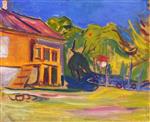 Edvard Munch  - Bilder Gemälde - Munch's House in Åsgårdstrand