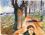 Edvard Munch  - Bilder Gemälde - Murder on the Road