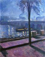 Edvard Munch  - Bilder Gemälde - Night in Saint-Cloud
