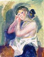 Edvard Munch  - Bilder Gemälde - Nude Half Figure
