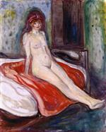 Edvard Munch  - Bilder Gemälde - Nude Seated on the Bed
