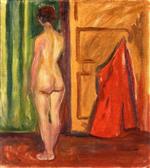 Edvard Munch  - Bilder Gemälde - Nude with Her Back Turned