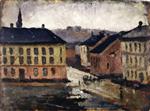Edvard Munch  - Bilder Gemälde - Olaf Rye's Square towards South East