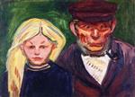 Edvard Munch  - Bilder Gemälde - Old Fisherman and His Daughter