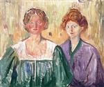 Edvard Munch  - Bilder Gemälde - Olga and Rosa Meissner