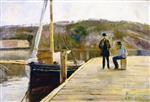 Edvard Munch  - Bilder Gemälde - On the Pier