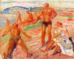 Edvard Munch  - Bilder Gemälde - People Sunbathing in a Bay