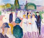 Edvard Munch  - Bilder Gemälde - Promenade in Spring