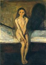 Edvard Munch  - Bilder Gemälde - Puberty