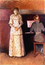 Edvard Munch  - Bilder Gemälde - Ragnhild and Dagny Juel