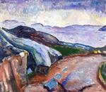 Edvard Munch  - Bilder Gemälde - Rain at the Coast