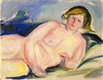 Edvard Munch  - Bilder Gemälde - Reclining Nude