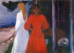 Edvard Munch  - Bilder Gemälde - Red and White