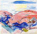 Edvard Munch  - Bilder Gemälde - Red Rocks