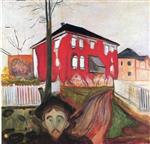 Edvard Munch  - Bilder Gemälde - Red Virginia Creeper