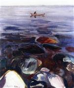 Edvard Munch  - Bilder Gemälde - Rowing Boat on the Sea