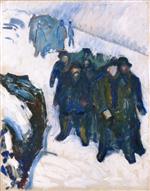 Edvard Munch  - Bilder Gemälde - Sailors in Snow