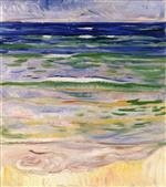 Edvard Munch  - Bilder Gemälde - Seascape from Warnemünde