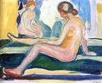 Edvard Munch  - Bilder Gemälde - Seated Female Nudes