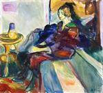 Edvard Munch  - Bilder Gemälde - Seated Model on the Couch