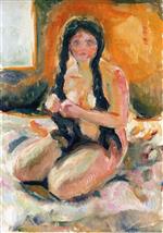 Edvard Munch  - Bilder Gemälde - Seated Nude